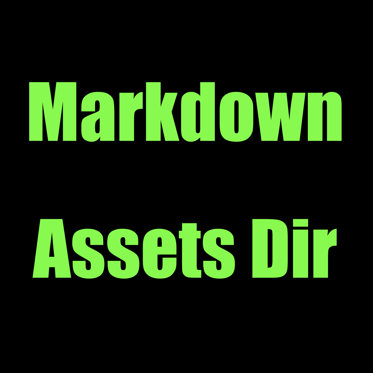 Markdown Assets Dir
